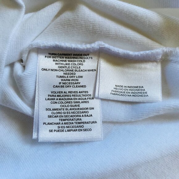 Jones New York Signature Classic White V-Neck T-shirt Cotton size Small - Picture 7 of 7